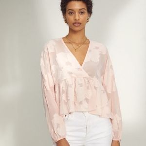 Aritzia Wilfred Peplum Blouse